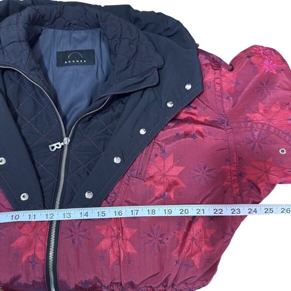 Bogner Womens Red & Black Collared Button & Zip Closure Hooded Ski Jacket Size 4 - Picture 5 of 10